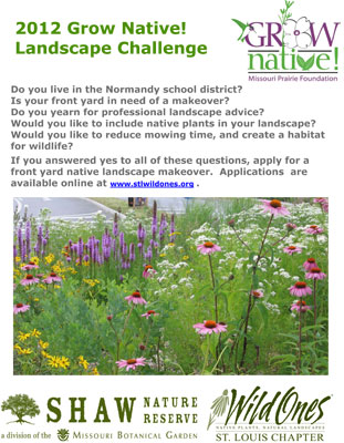 2012 Grow Native! Landscape Challenge flyer