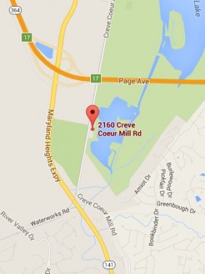 Map of 2160 Creve Coeur Mill Road