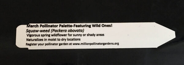 Plant tag featuring Wild Ones